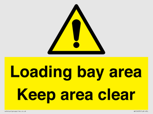 Loading bay area Keep area clear